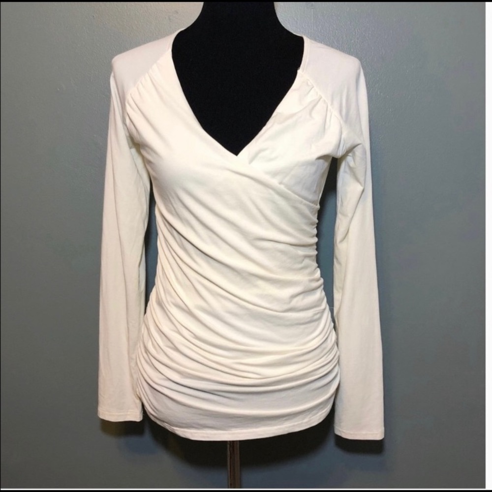 Garnet Hill Juliet Top, size XS Cream color